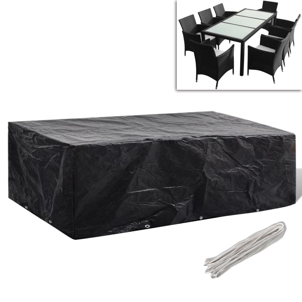 Vidaxl Housse De Salon De Jardin 8 Aillets 300 X 140 X 90 Cm