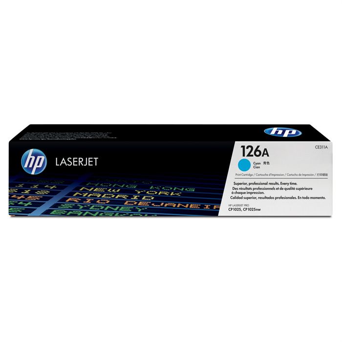 HP D'origine HP LaserJet Pro 100 Color MFP M 175 nw toner (126A / CE 311 A) cyan, 1 000 pages, 4,86 centimes par page