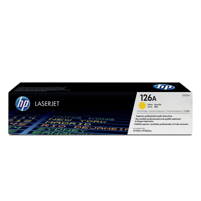 HP D'origine HP LaserJet Pro 100 Color MFP M 175 p toner (126A / CE 312 A) jaune, 1 000 pages, 4,86 centimes par page