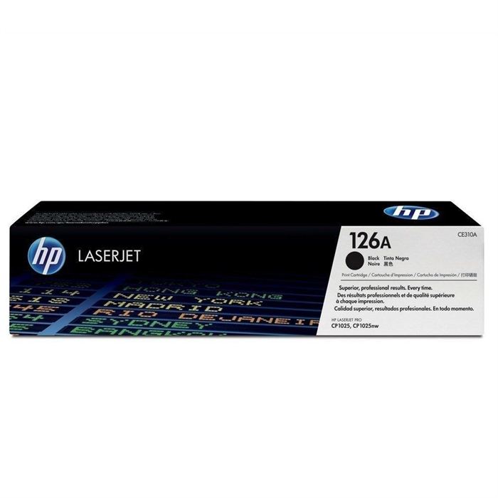 HP D'origine HP LaserJet Pro 100 Color MFP M 175 nw toner (126A / CE 310 A) noir, 1 200 pages, 3,82 centimes par page