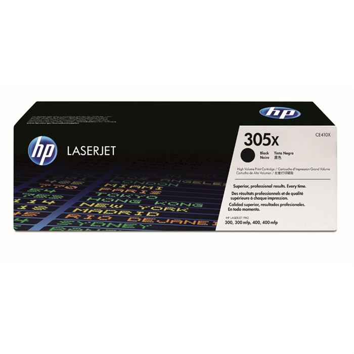 HP D'origine HP LaserJet Pro 300 color MFP M 375 nw toner (305X / CE 410 X) noir, 4 000 pages, 2,22 centimes par page