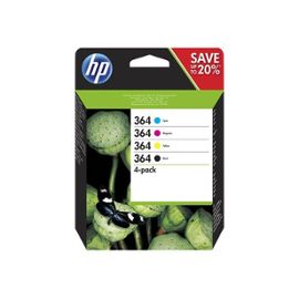 HP 364 Pack de 4 noir jaune cyan magenta originale