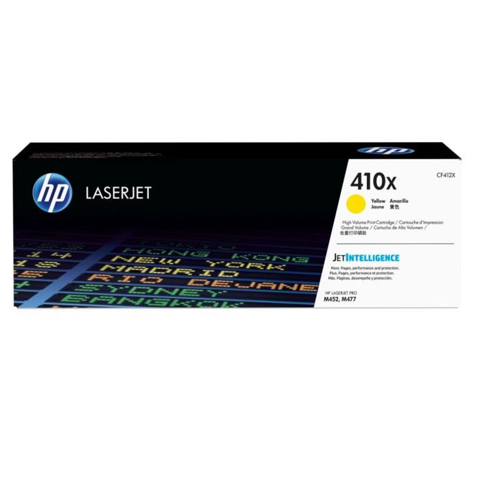 HP D'origine HP Color LaserJet Pro M 452 dw toner (410X / CF 412 X) jaune, 5 000 pages, 3,4 centimes par page