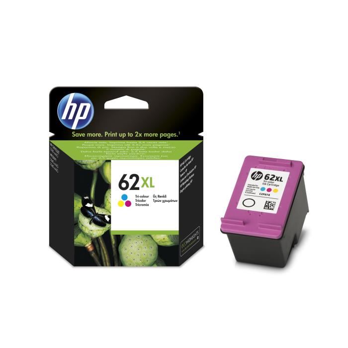 Hp 62xl Cartouche Dencre Trois Couleurs Grande Capacite Authentique C2p07ae Pour Officejet Mobile 250 Envy 554056407640