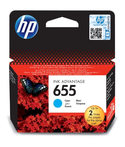 Hp 655 Cartouche D'encre Cyan Authentiq...