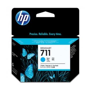 Hp 711 Pack De 3 Cyan Original Designjet Cartouche Dencre