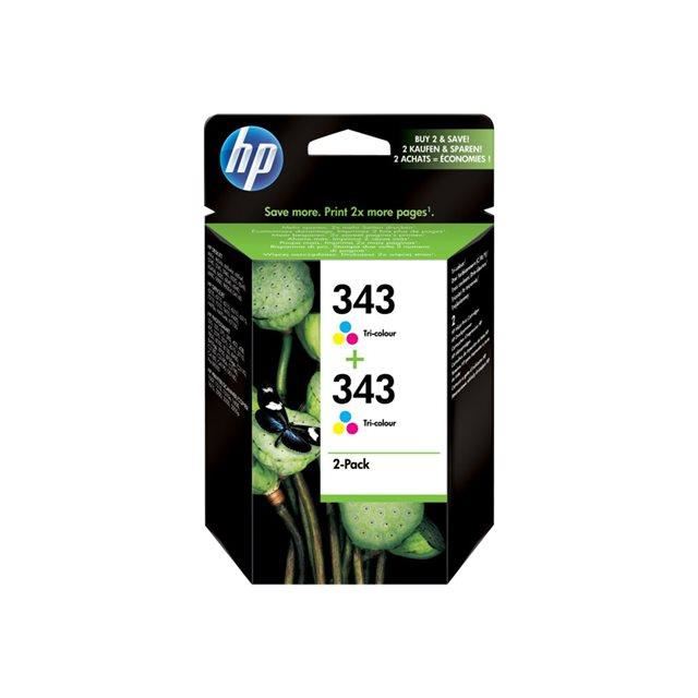 Cartouche D'encre Hp 343 (cb332ee) Tricolore X2 - Multipack 3-couleurs