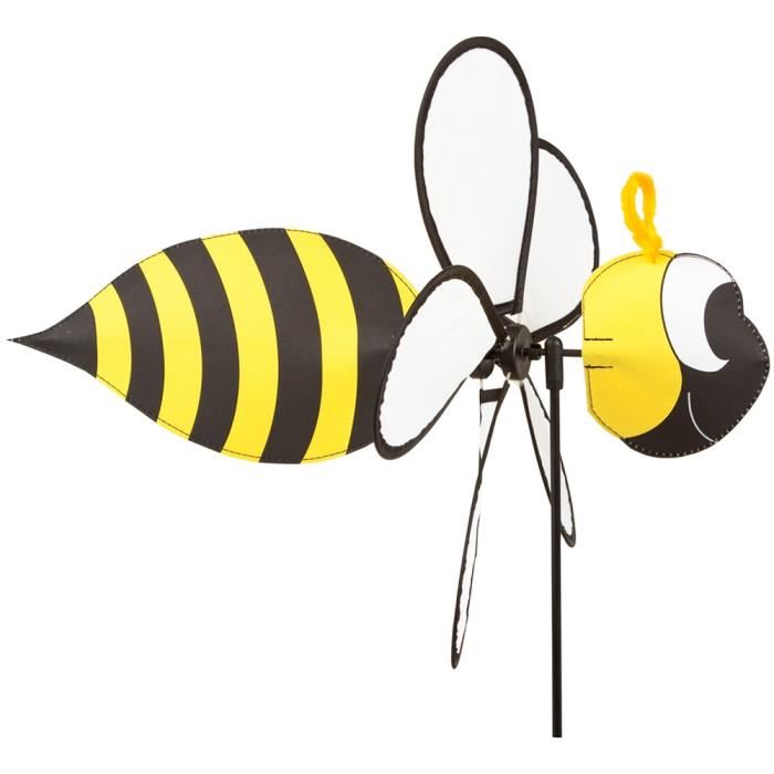 Moulin A Vent Abeille Invento Spin Critter Jaune Et Noir 42 Cm X 63 Cm Polyester Et Fibre De Verre