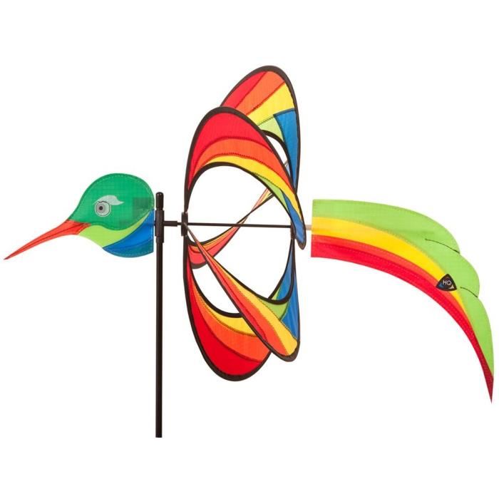 Moulin A Vent Colibri Paradise Critters - Invento - Dimensions 42 Cm X 100 Cm - Toile Polyester - Fibre De Verre