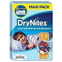Huggies Drynites Couches Culottes Spiderman Garcon - 3-5 Ans X16 - Lot De 4