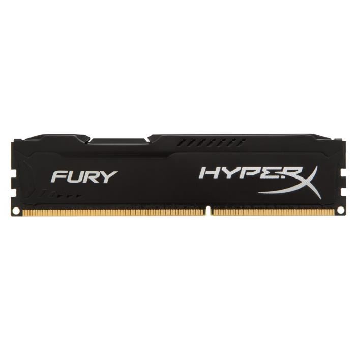 Hyperx Fury Black Ddr3 8go (kit 2x4go) 1866mhz Cl10 240-pin Dimm - Hx318c10fbk2/8