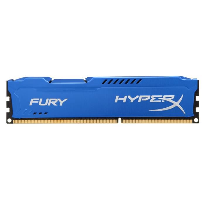 Hyperx Fury Blue Ddr3 8go (kit 2x4go) 1600mhz Cl10 240-pin Dimm - Hx316c10fk2/8
