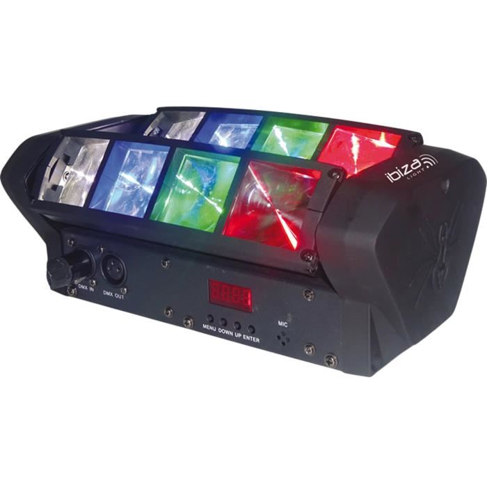 Effet De Lumiere - Ibiza Light - Led8-mini - 8 Led Cree Rgbw 3w - Dmx 10/14 Canaux - Autonome Strobo