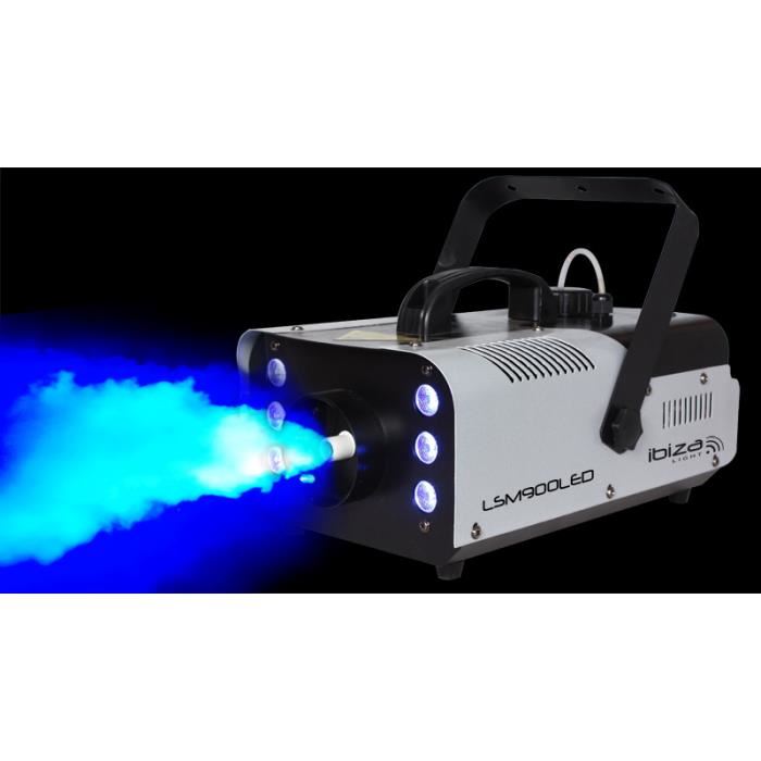 IBIZA LIGHT LSM900LED Machine a fumee DMX avec 6 LED RDMX 900w