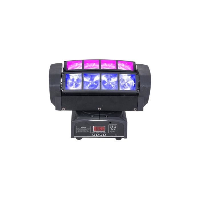 Effet De Lumiere Spider - Ibiza Light - Quad8-fx - Led Cree Rvbb 10w - Pan 540° - Tilt 205°