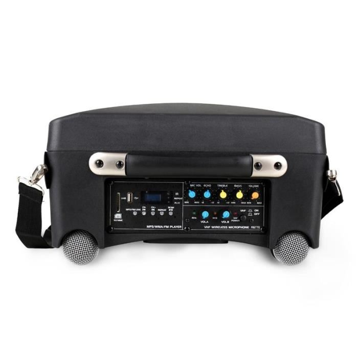 Port85VHF BT Enceinte portable sans fil USB SD 2x Micro Batterie