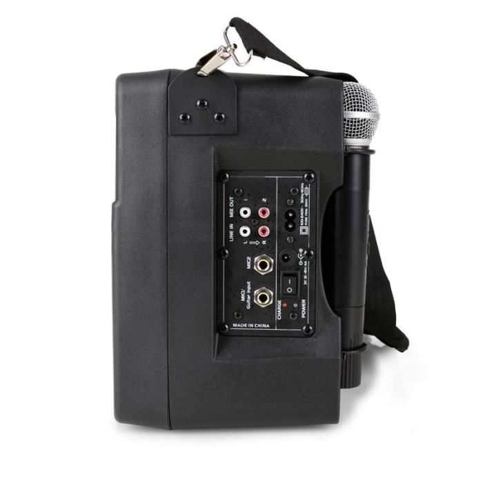Ibiza Sound Port85vhf-bt Systeme De Sonorisation Portable Rechargeable Avec Lecteur Usb/mp3/sd 2 Micros Vhf & Bluetooth