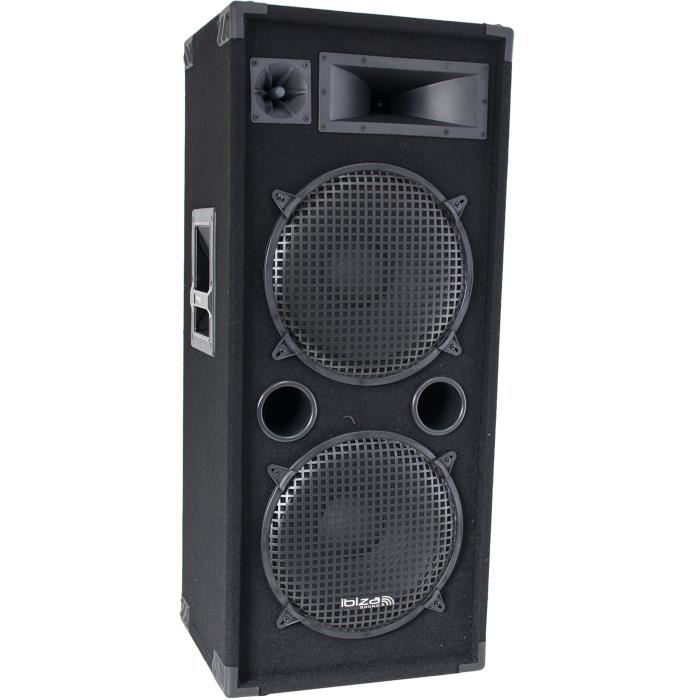 Ibiza Sound Star215 Enceinte Disco 3 Voies Colonne - 2 X 15 / 38cm - 1000w