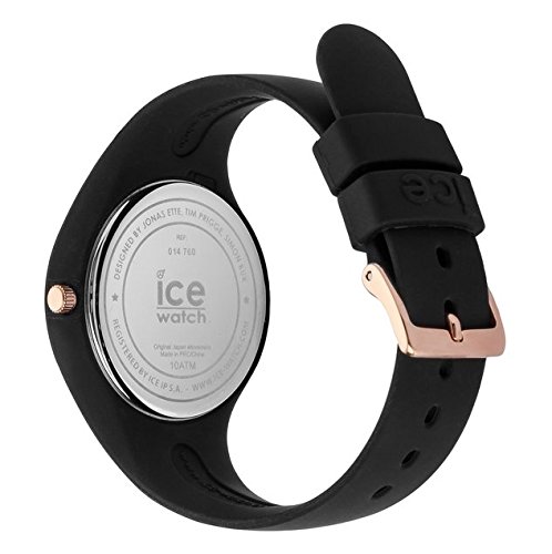 Ice-watch - Ice Glam Black Rose-gold Numbers - Montre Noire Pour Femme Avec Bracelet En Silicone - 014760 (small)