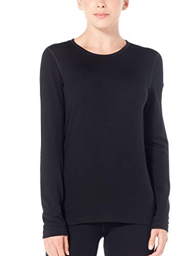 Icebreaker Wmns 260 Tech LS Crewe Black Sous-vetements techniques