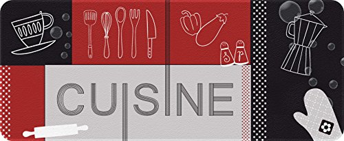 Tapis De Cuisine 50x120 Cm Cuisine Rouge Et Noir
