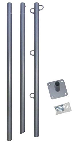 Mat Incline Pour Voile Dombrage - Ideanature - Gris - Acier - Hauteur 290cm