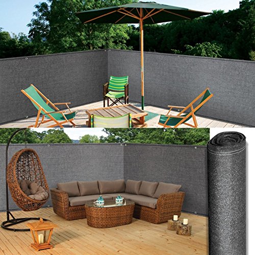Idmarket Brise Vue Haute Densite Gris 2 X 10 M 300 Gr/m² Qualite Pro