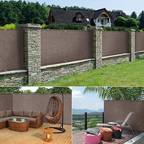 Idmarket Brise Vue Renforce 1,5 X 10 M Taupe 220 Gr/m² Luxe Pro