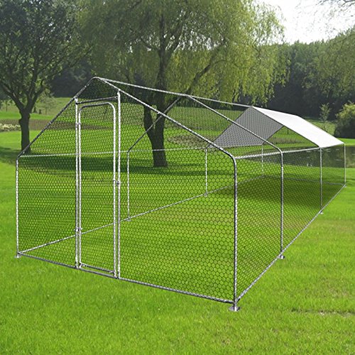 Idmarket Enclos Poulailler 18 M² Parc Grillage 6x3 M Acier Galvanise