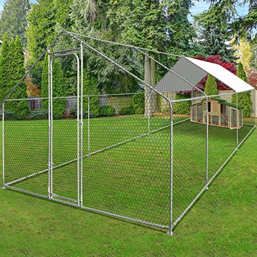 Idmarket Enclos Poulailler 18 M² Parc Grillage 6x3 M Acier Galvanise