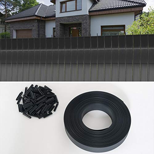 Idmarket Kit De Lamelles Occultantes Pvc Grises L60 M Pour Panneau Grillage
