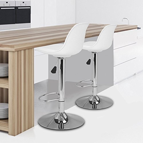 Idmarket Lot De 2 Tabourets De Bar Karl Design Blanc