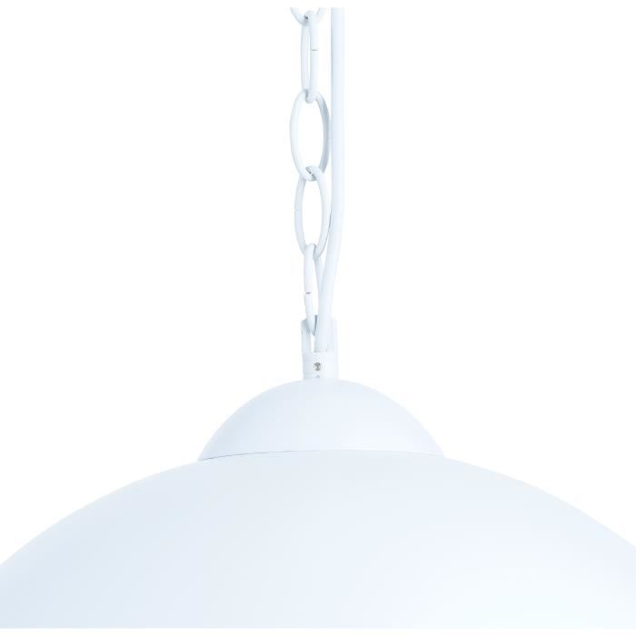 Suspension Moderne Et Design Fernanda Blanc Et Argent