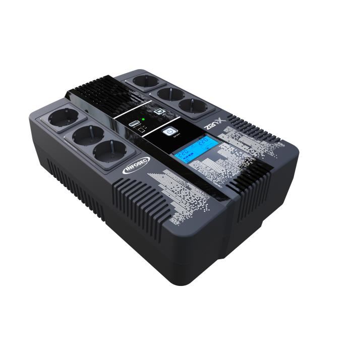 Onduleur 600 Va - Infosec - Zen-x 600 - Line Interactive - 6 Prises Fr/schuko - 66070