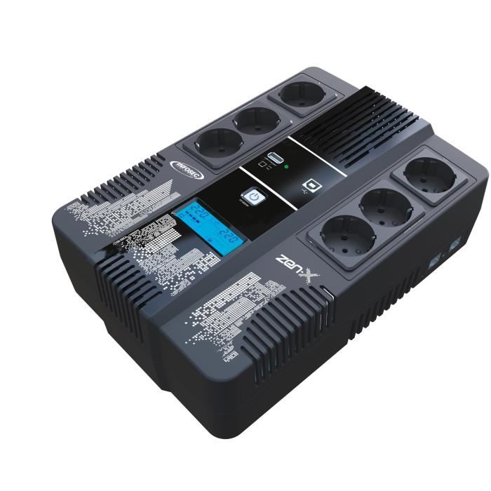 Onduleur 600 Va - Infosec - Zen-x 600 - Line Interactive - 6 Prises Fr/schuko - 66070