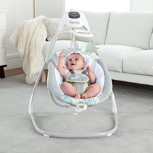 Ingenuity Balancelle Transat Bebe Electrique Pivotante 180° Everston 6 Vitesses Cadeau Bebe
