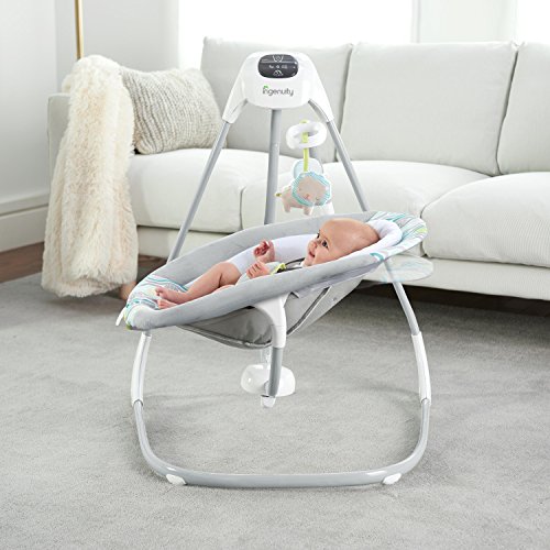 Ingenuity Balancelle Transat Bebe Electrique Pivotante 180° Everston 6 Vitesses Cadeau Bebe