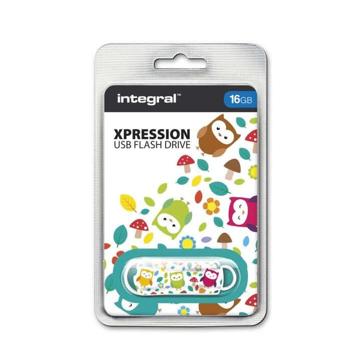 Integral Europe Xpression Cle USB 16 Go Hibou 