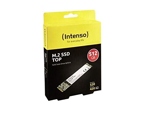 Intenso Top Ssd Interne 512 Go M2 Sata Iii 6 Gbs Vitesse De Lecture Jusqua 520 Mos