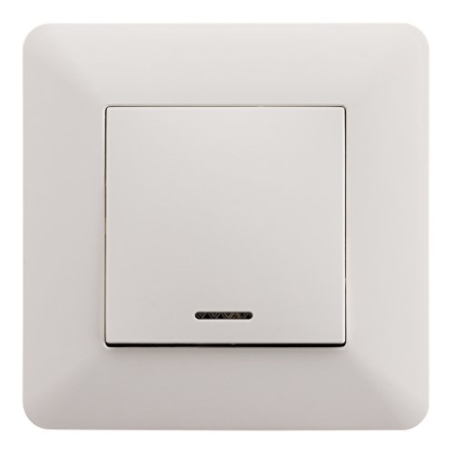 Interrupteur poussoir a voyant 10A Blanc - ARTEZO