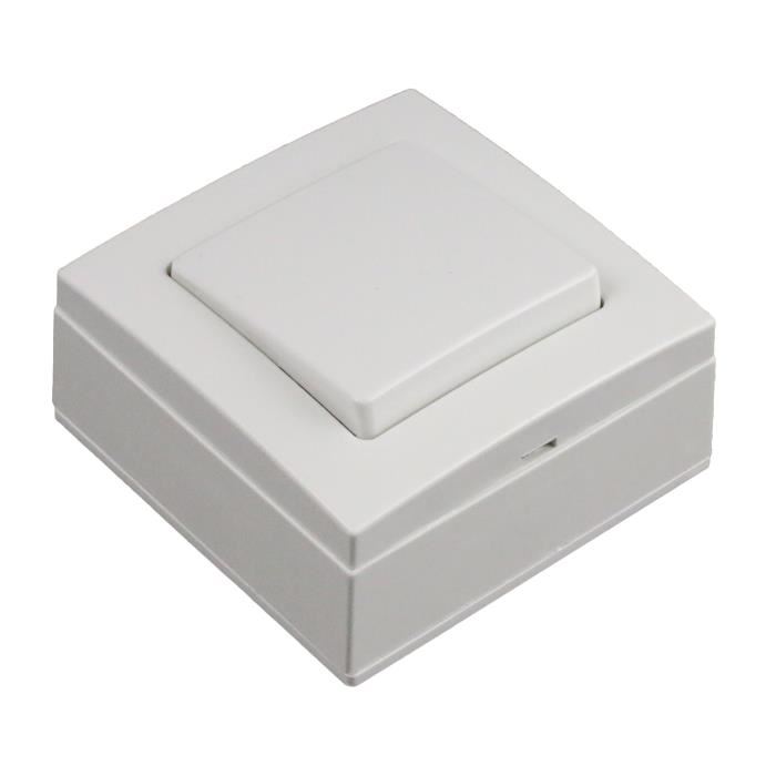 Interrupteur Poussoir saillie borne auto Bel'Vue blanc