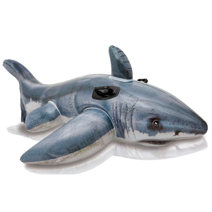 Requin blanc gonflable a chevaucher - Intex -  Piscines et jeux d'eau