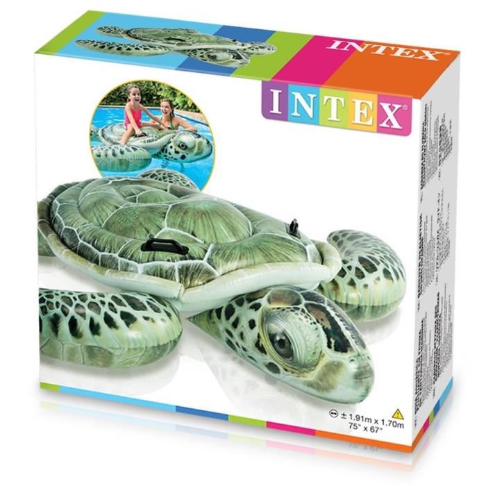 Bouee Gonflable Tortue De Mer A Chevaucher Intex Design Realiste Pour Enfants A Partir De 3 Ans