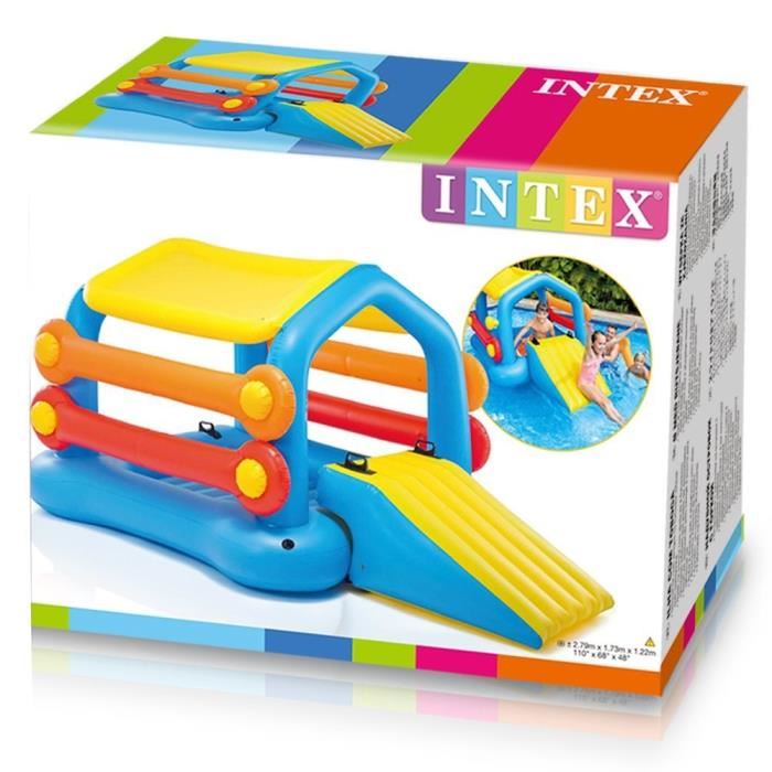 Intex Île gonflable flottante avec toboggan jeu enfants piscine 58294