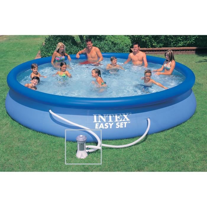 Intex Easy Set Pool Piscine 457 X 84 Cm Avec Systeme De Filtration 220a240 V 28158np