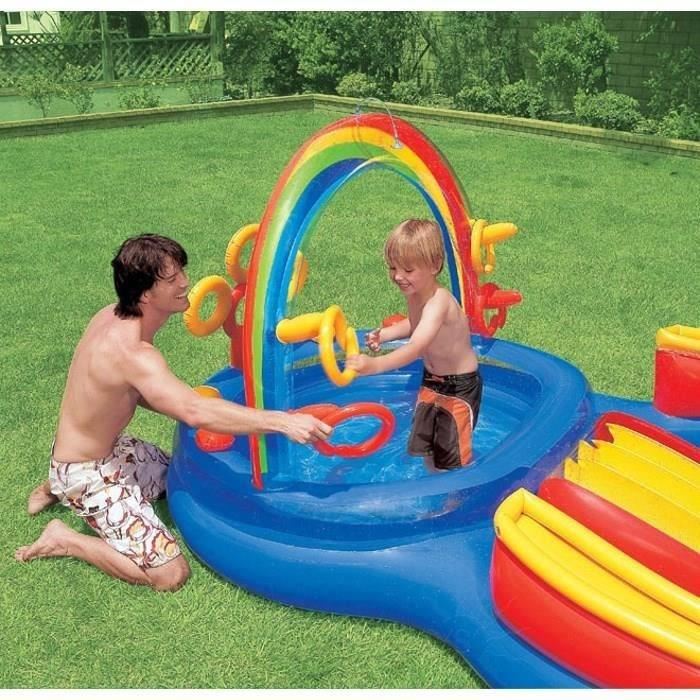 Intex Piscine Gonflable Rainbow Ring Play Center 297x193x135cm 57453np 91526