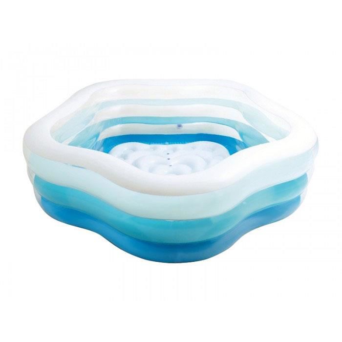 Intex Piscine Gonflable Enfant Bleue En Forme Detoile 185 X 180 X 53 Cm