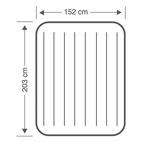 Matelas Gonflable Intex Reine Faisceau Unique 203x152x25 Cm 2 Places Dura Haut