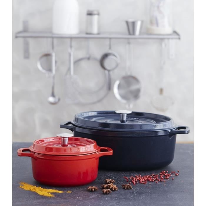 INVICTA Cocotte ovale - Ø 31 cm - Rubis - Tous feux dont induction