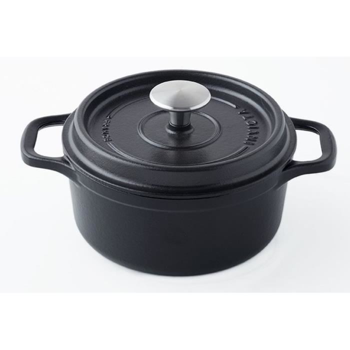 INVICTA Cocotte ronde - Ø 18 cm - Noir - Tous feux dont induction